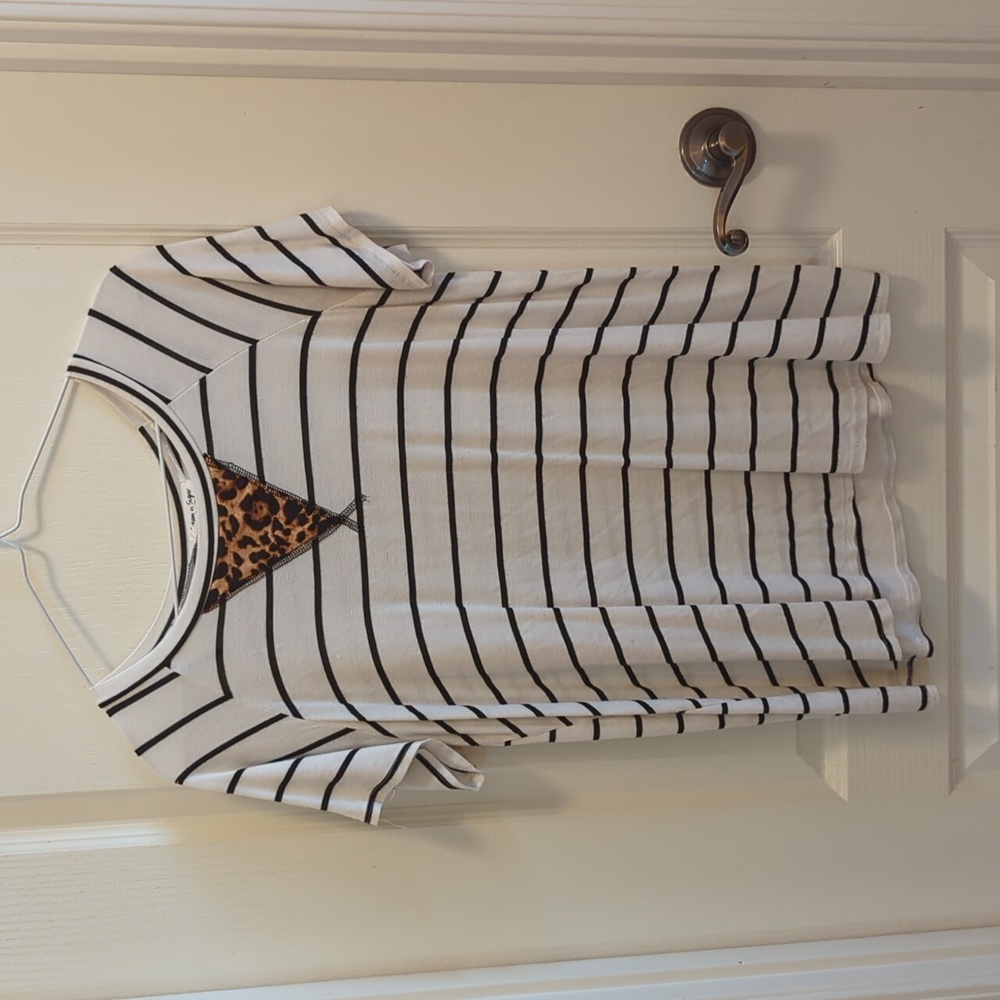 Leopard Striped Tee